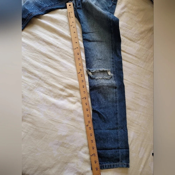 Nwot RVCA relaxed boyfriend jeans distressed 25 Retail $198 - Picture 13 of 14